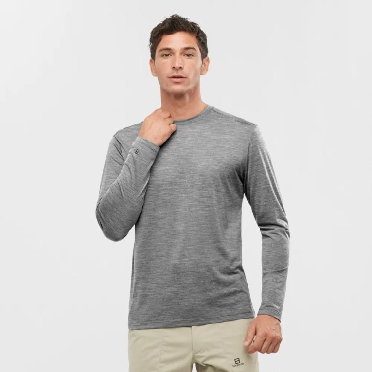 Salomon Outlife Merino Blend Long Sleeve Tricko Panske Siva | SK 0OUJVE